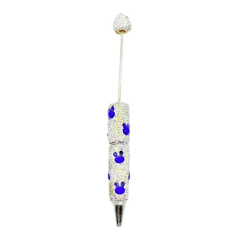Rabbit diamond bead pen Educational rainbow diamond ballpoint pen | DIY Beadable Pen Craft Gift Idea