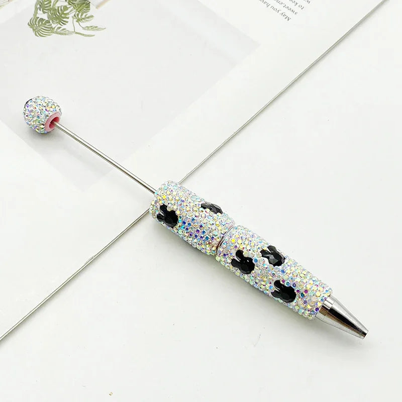 Rabbit diamond bead pen Educational rainbow diamond ballpoint pen | DIY Beadable Pen Craft Gift Idea