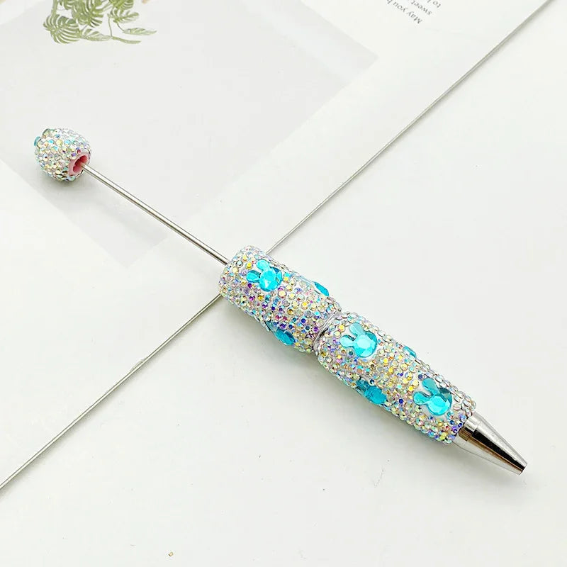 Rabbit diamond bead pen Educational rainbow diamond ballpoint pen | DIY Beadable Pen Craft Gift Idea