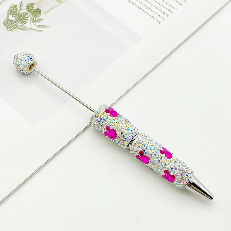 Rabbit diamond bead pen Educational rainbow diamond ballpoint pen | DIY Beadable Pen Craft Gift Idea