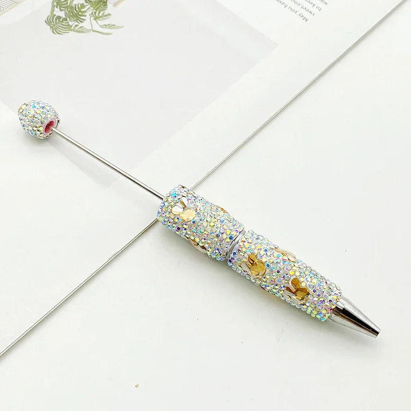 Rabbit diamond bead pen Educational rainbow diamond ballpoint pen