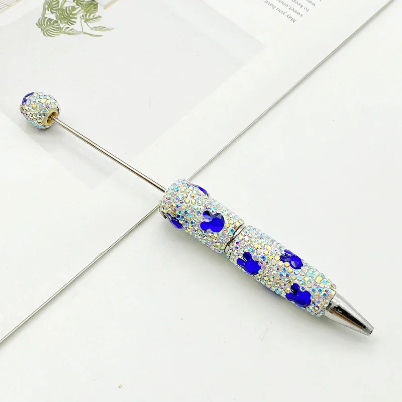 Rabbit diamond bead pen Educational rainbow diamond ballpoint pen | DIY Beadable Pen Craft Gift Idea