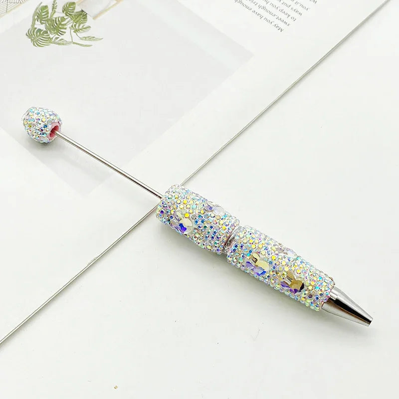 Rabbit diamond bead pen Educational rainbow diamond ballpoint pen | DIY Beadable Pen Craft Gift Idea
