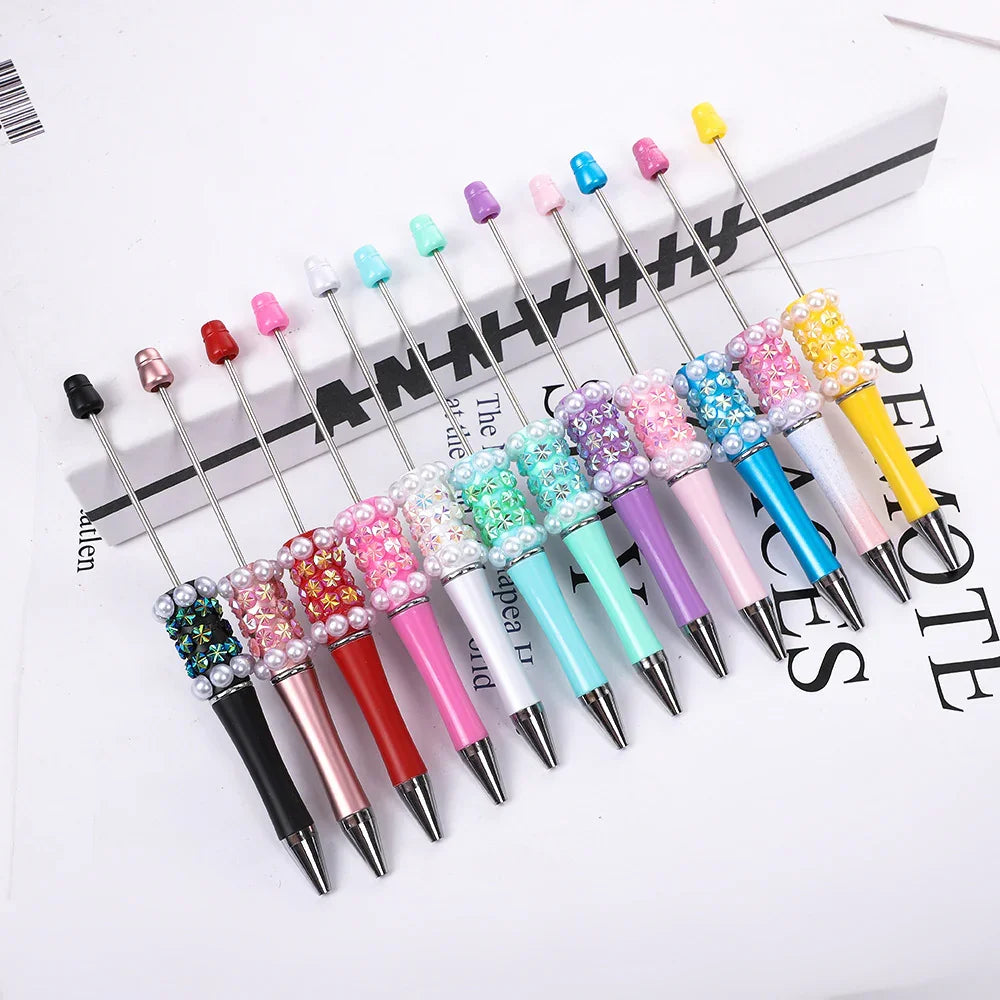 Colorful fireworks bead pen fun DIY pearl ballpoint pen | DIY Beadable Pen Craft Gift Idea