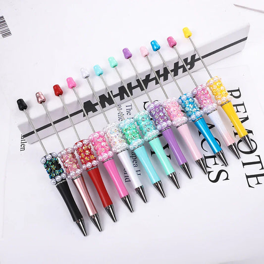Colorful fireworks bead pen fun DIY pearl ballpoint pen