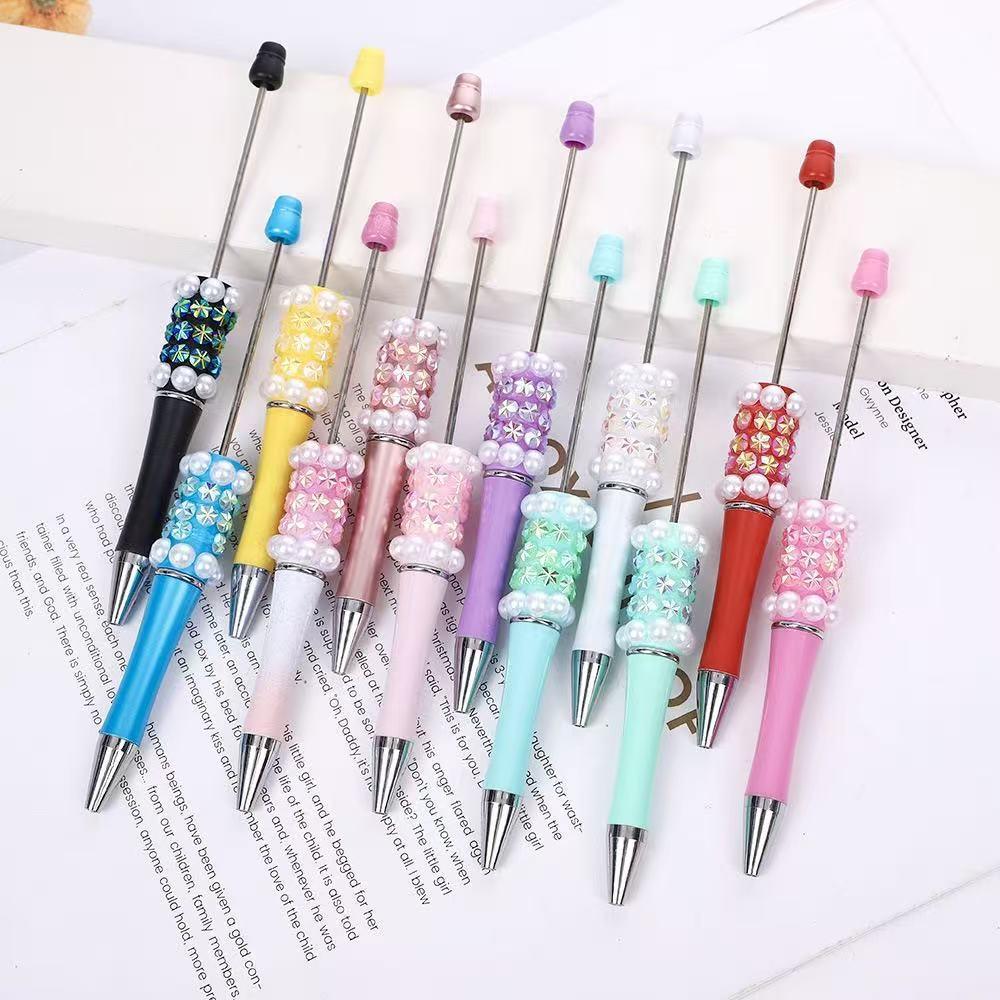 Colorful fireworks bead pen fun DIY pearl ballpoint pen