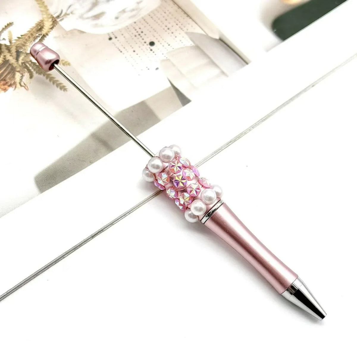 Colorful fireworks bead pen fun DIY pearl ballpoint pen | DIY Beadable Pen Craft Gift Idea