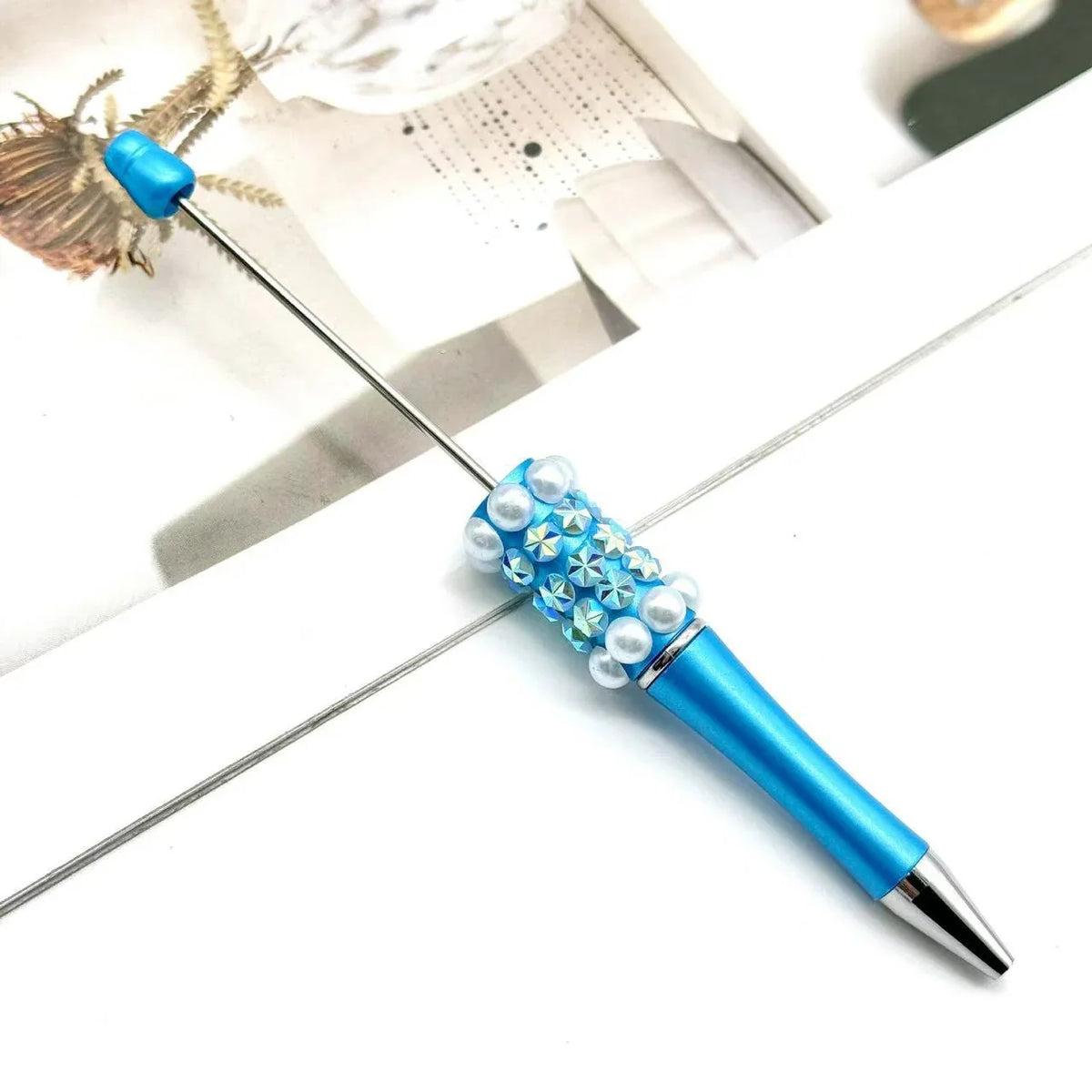 Colorful fireworks bead pen fun DIY pearl ballpoint pen | DIY Beadable Pen Craft Gift Idea