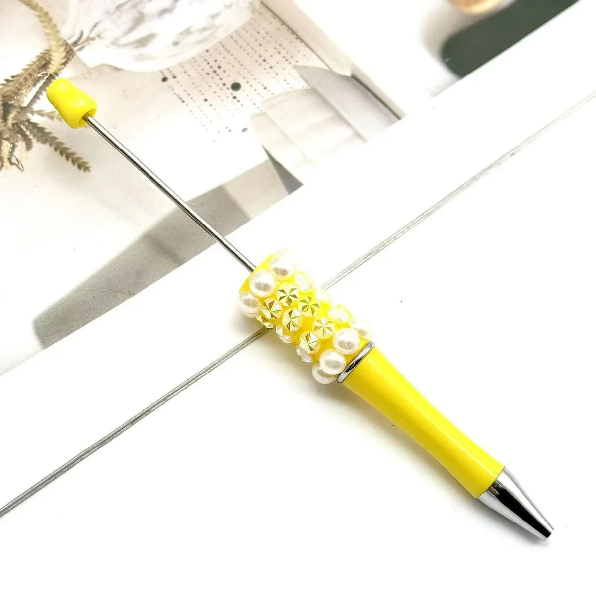 Colorful fireworks bead pen fun DIY pearl ballpoint pen | DIY Beadable Pen Craft Gift Idea