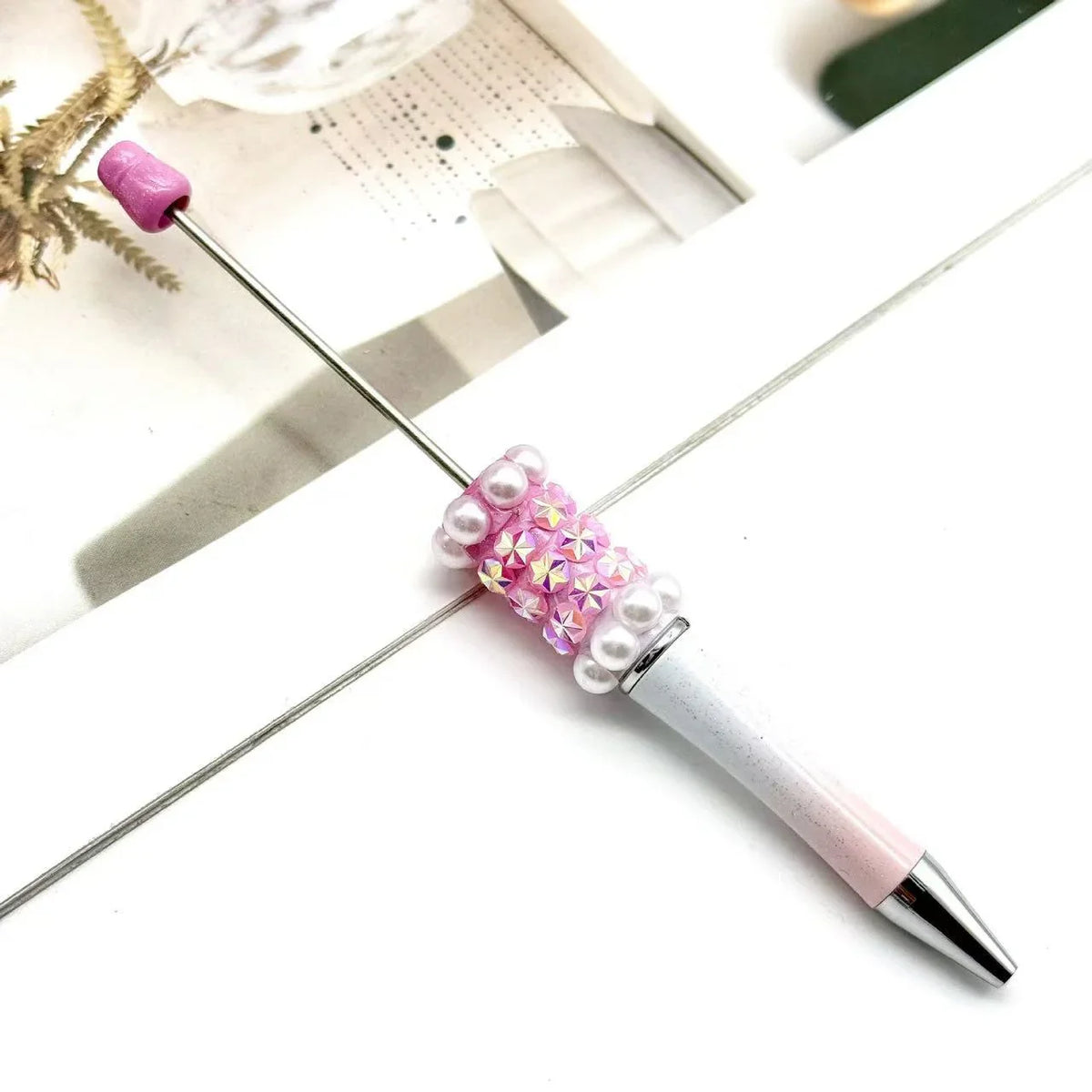Colorful fireworks bead pen fun DIY pearl ballpoint pen | DIY Beadable Pen Craft Gift Idea