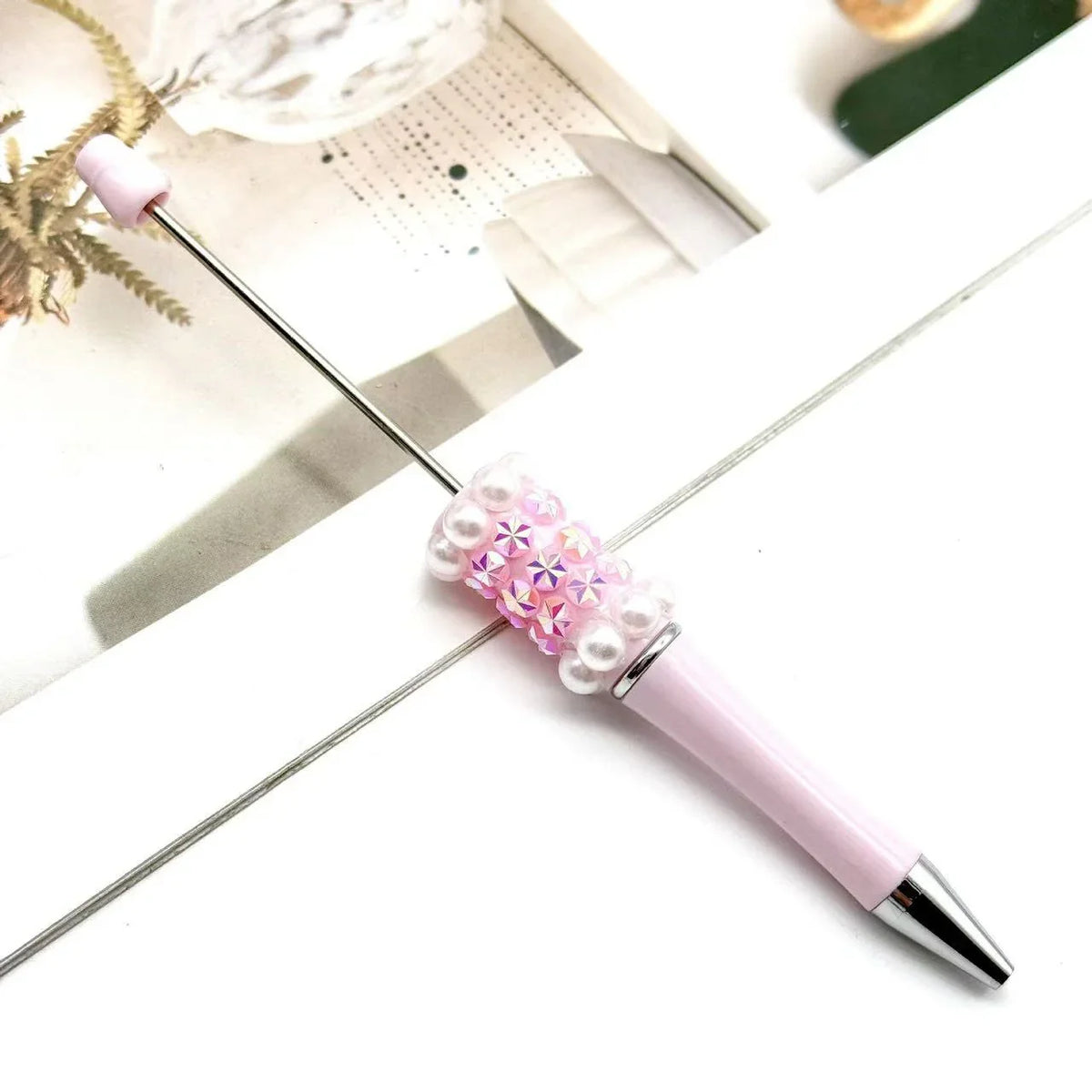 Colorful fireworks bead pen fun DIY pearl ballpoint pen | DIY Beadable Pen Craft Gift Idea