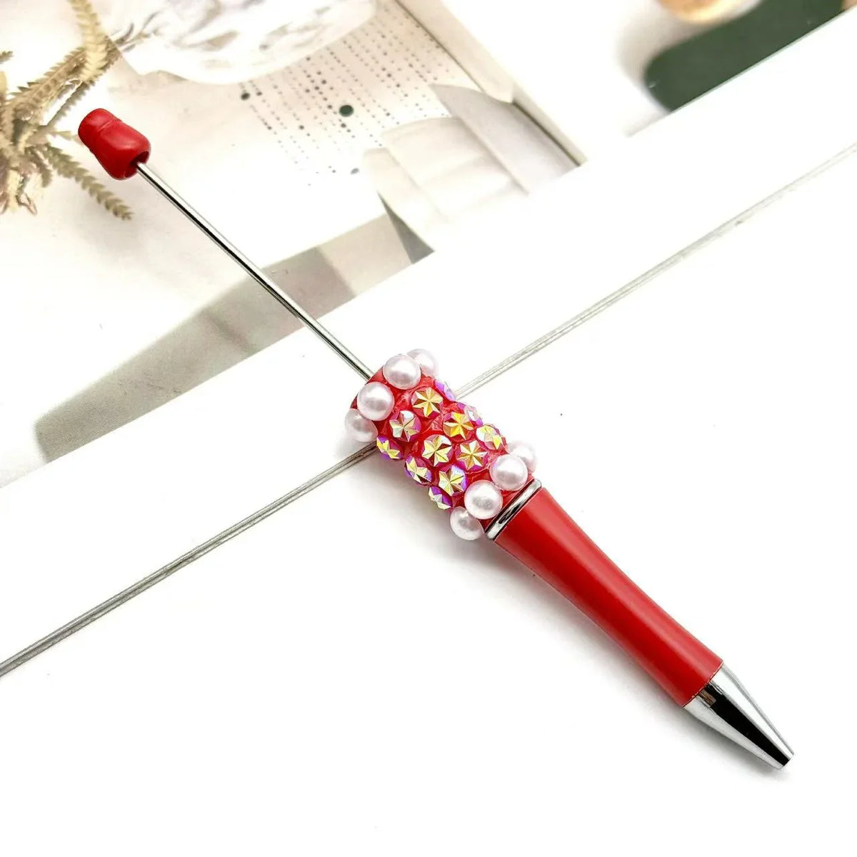 Colorful fireworks bead pen fun DIY pearl ballpoint pen | DIY Beadable Pen Craft Gift Idea