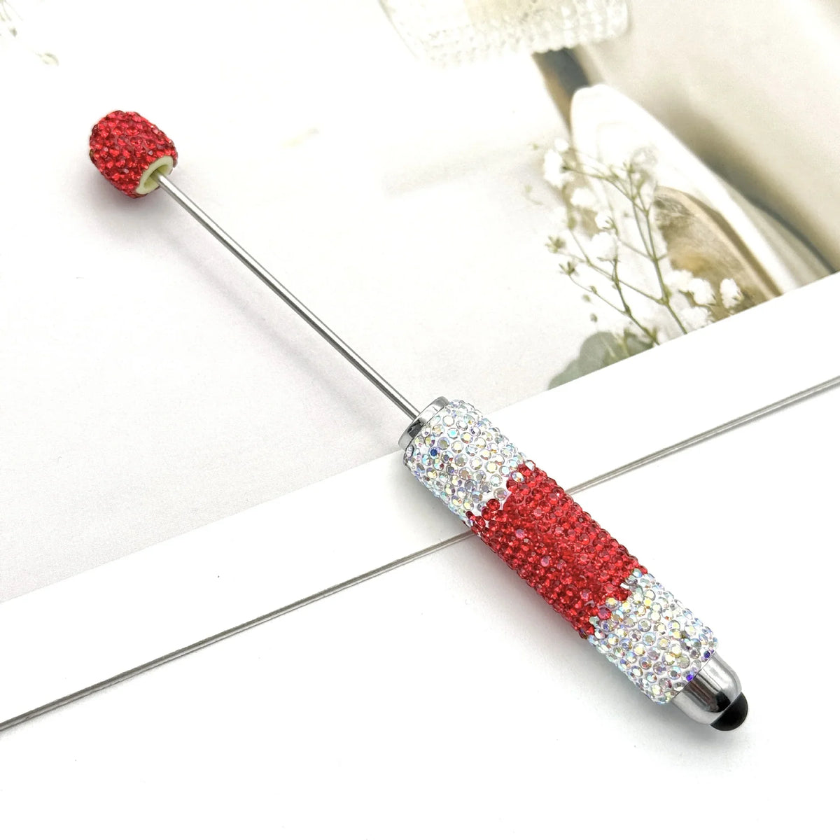 Touch screen gradient full diamond bead pen fun colored diamonds | DIY Beadable Pen Craft Gift Idea