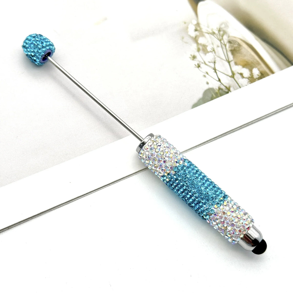 Touch screen gradient full diamond bead pen fun colored diamonds | DIY Beadable Pen Craft Gift Idea