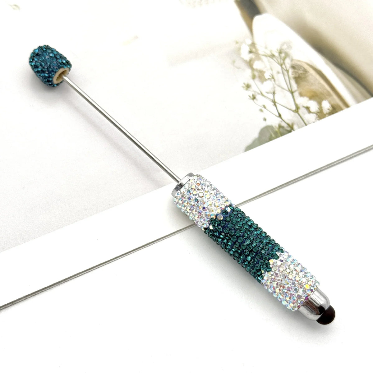 Touch screen gradient full diamond bead pen fun colored diamonds | DIY Beadable Pen Craft Gift Idea