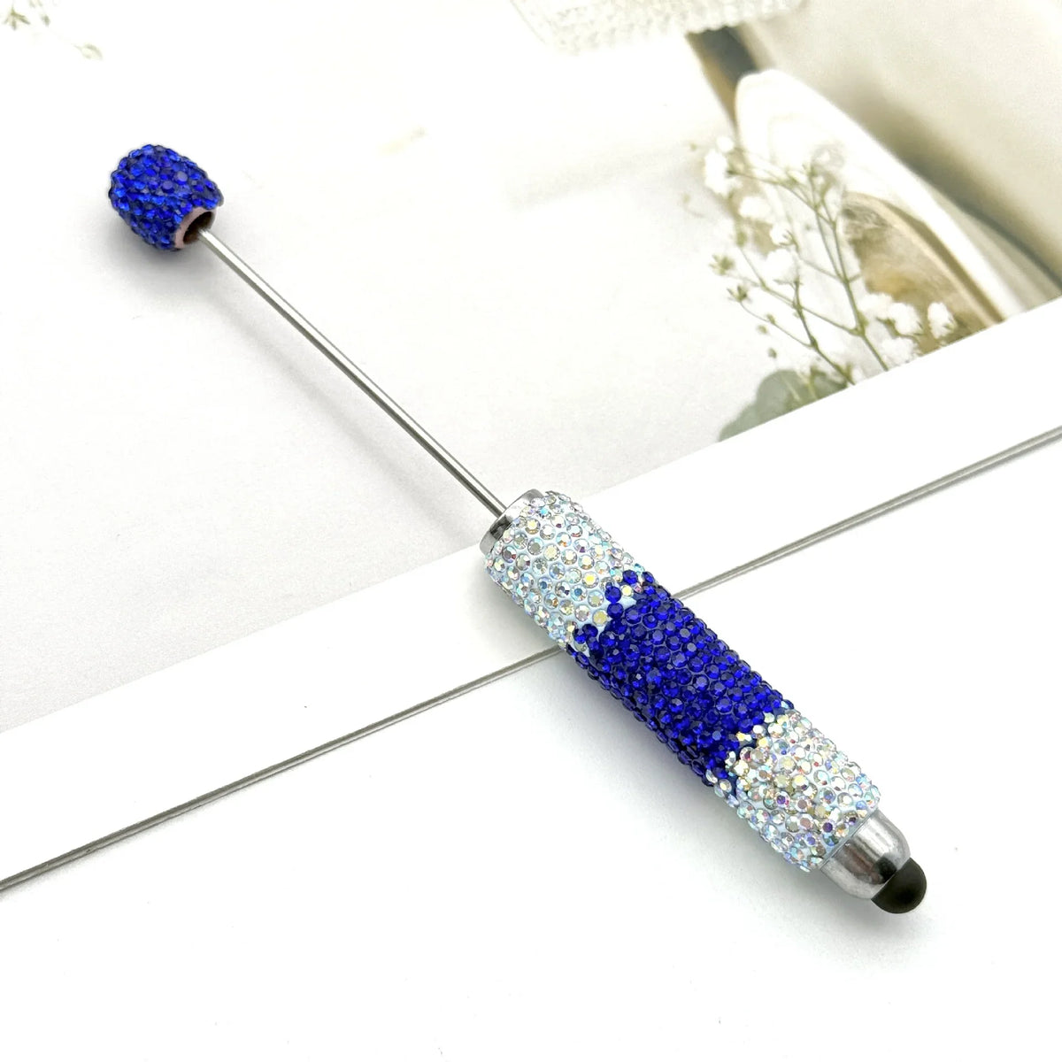 Touch screen gradient full diamond bead pen fun colored diamonds | DIY Beadable Pen Craft Gift Idea