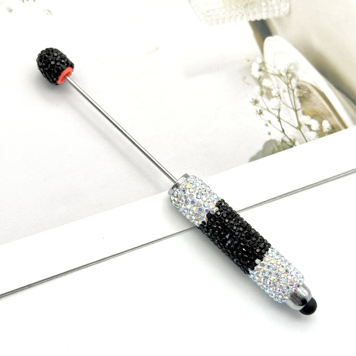 Touch screen gradient full diamond bead pen fun colored diamonds | DIY Beadable Pen Craft Gift Idea
