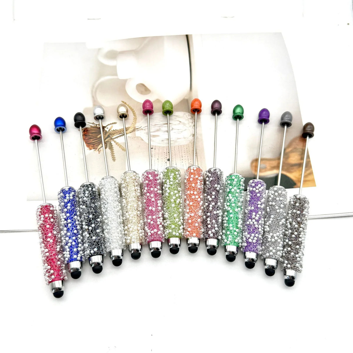Gypsophila Touch Screen Diamond Bead Pen with Fun Sugar Pearls | DIY Beadable Pen Craft Gift Idea