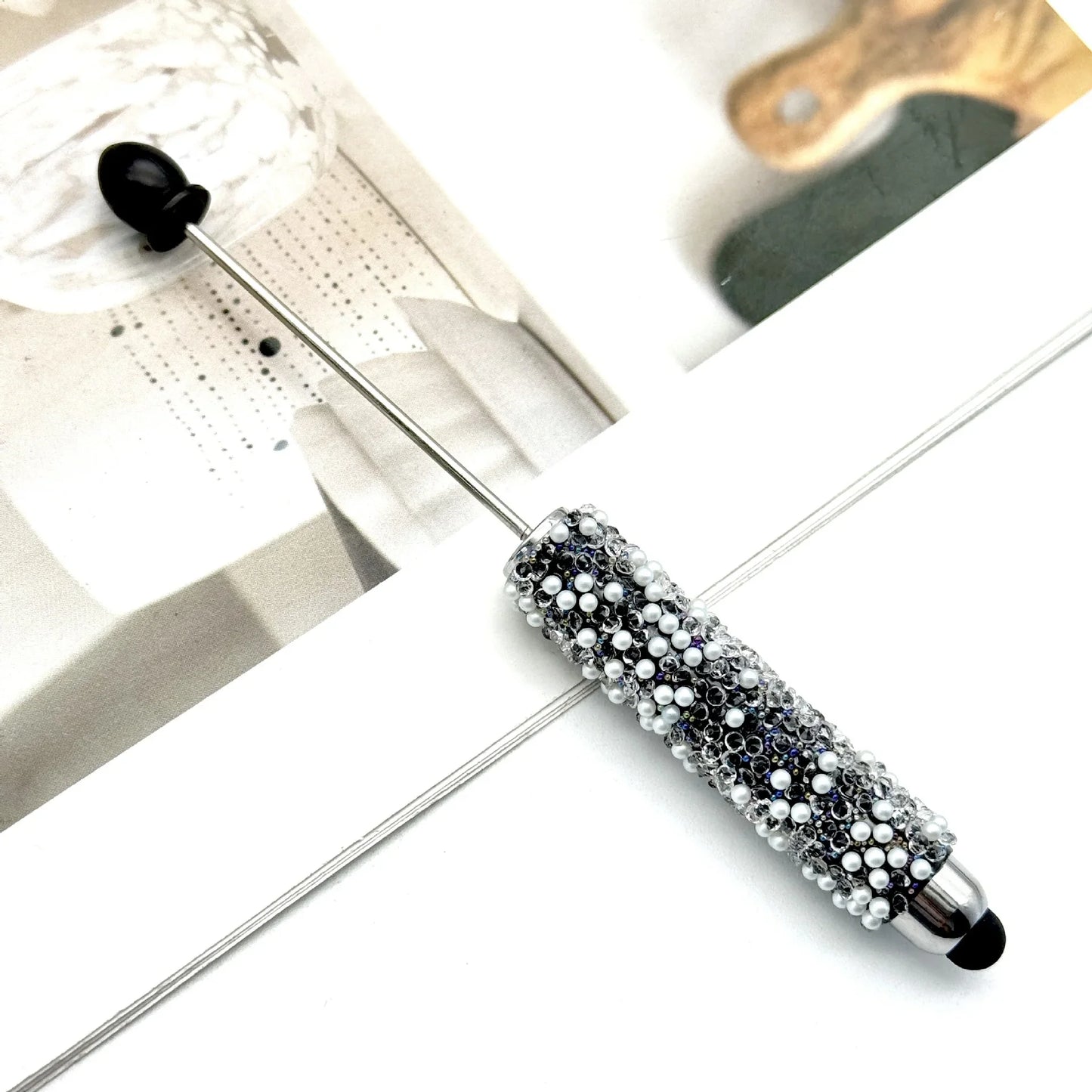 Gypsophila Touch Screen Diamond Bead Pen with Fun Sugar Pearls