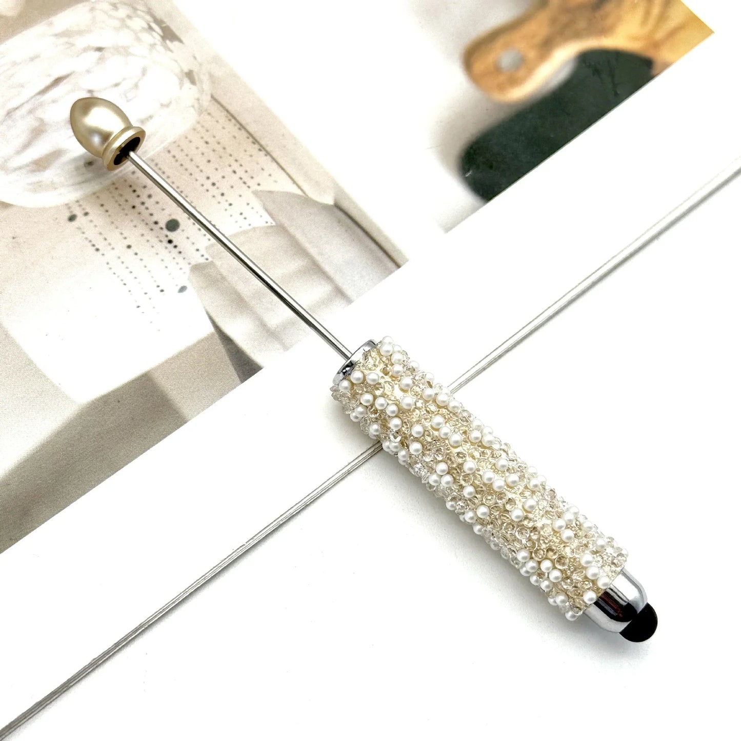 Gypsophila Touch Screen Diamond Bead Pen with Fun Sugar Pearls