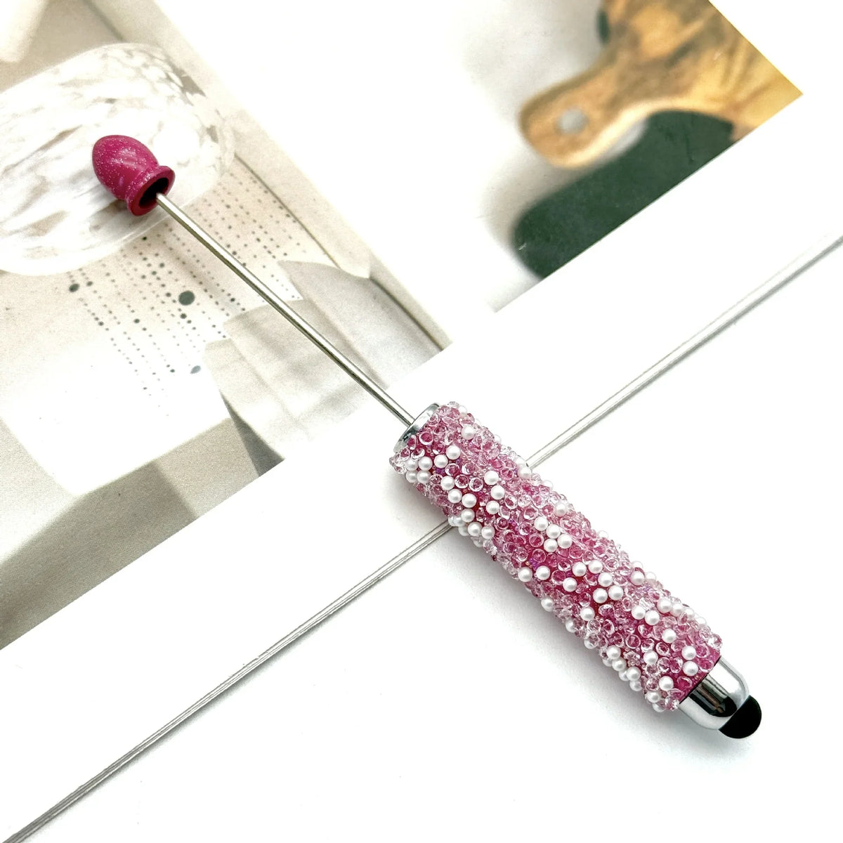Gypsophila Touch Screen Diamond Bead Pen with Fun Sugar Pearls | DIY Beadable Pen Craft Gift Idea