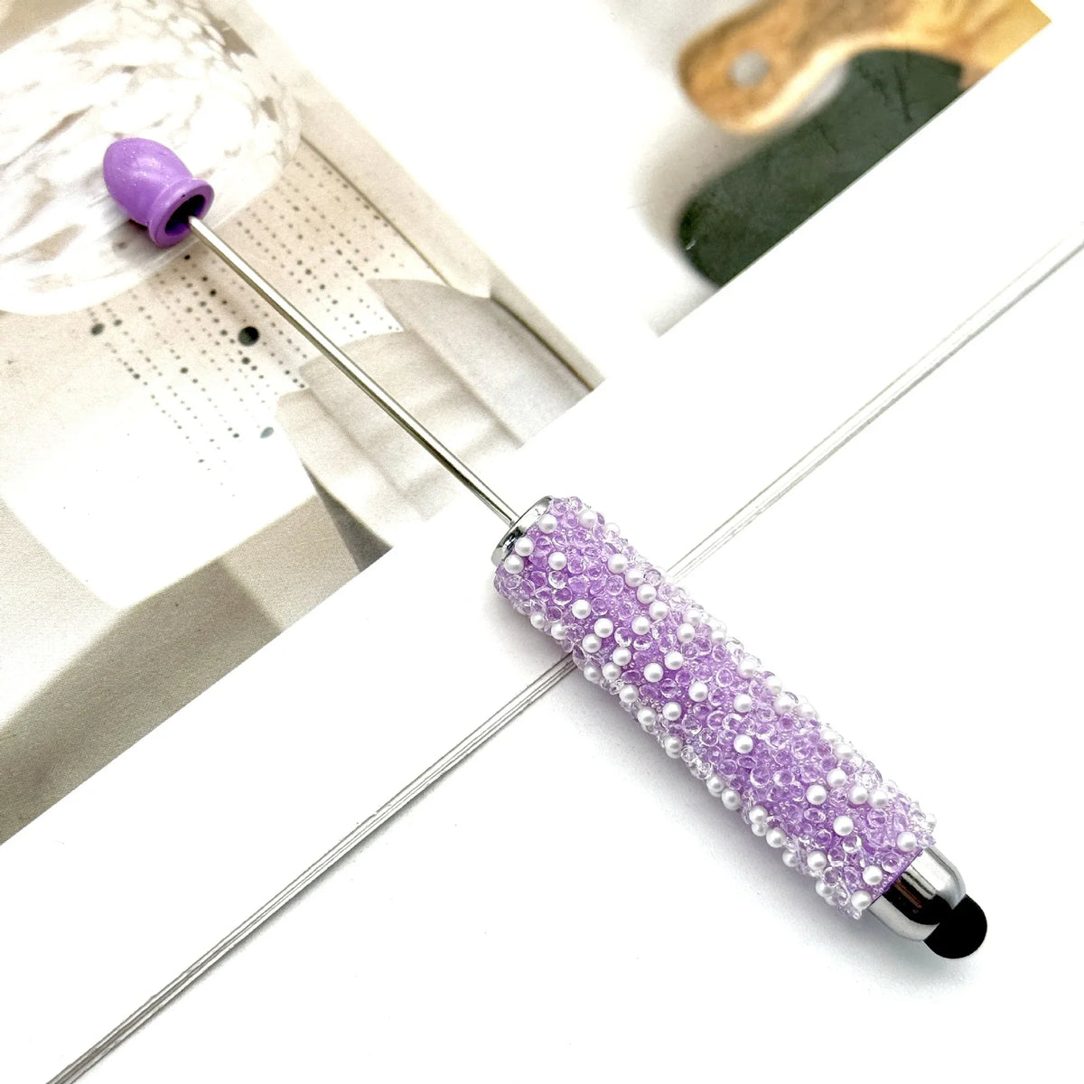 Gypsophila Touch Screen Diamond Bead Pen with Fun Sugar Pearls | DIY Beadable Pen Craft Gift Idea