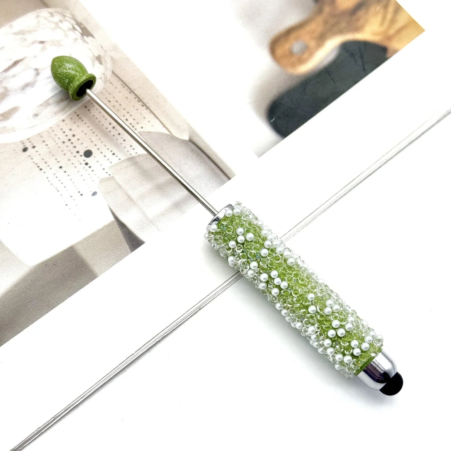 Gypsophila Touch Screen Diamond Bead Pen with Fun Sugar Pearls
