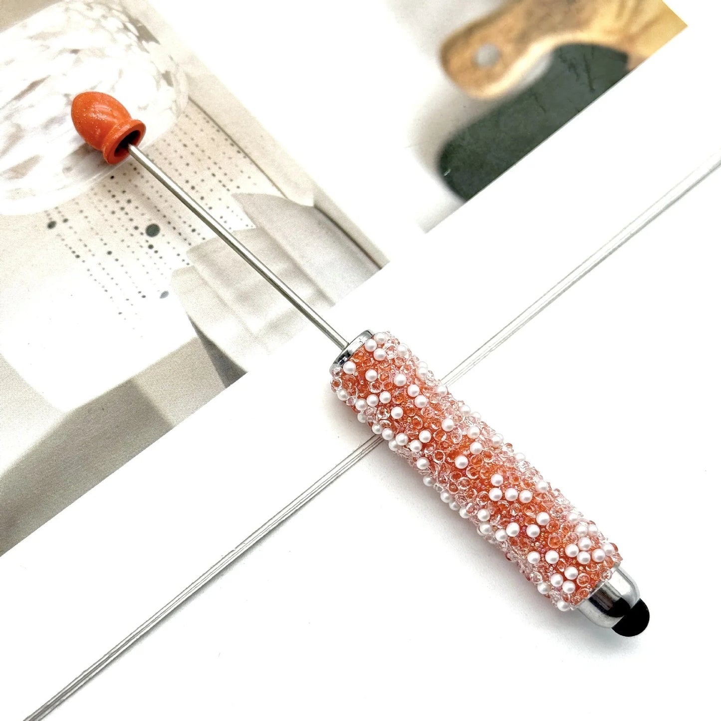 Gypsophila Touch Screen Diamond Bead Pen with Fun Sugar Pearls