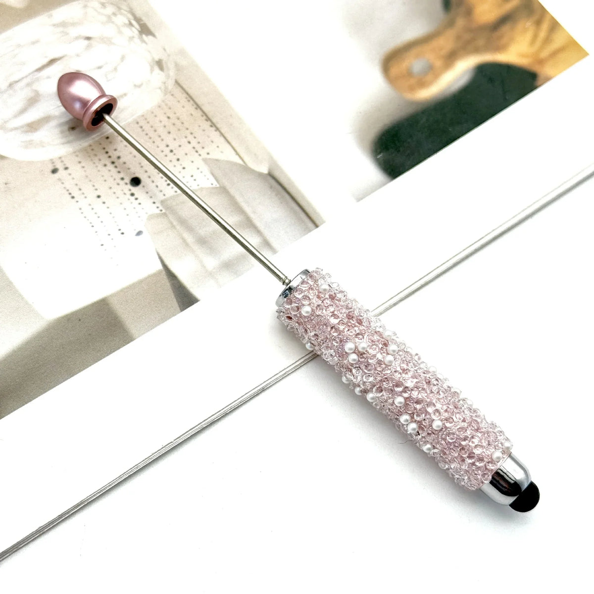 Gypsophila Touch Screen Diamond Bead Pen with Fun Sugar Pearls | DIY Beadable Pen Craft Gift Idea