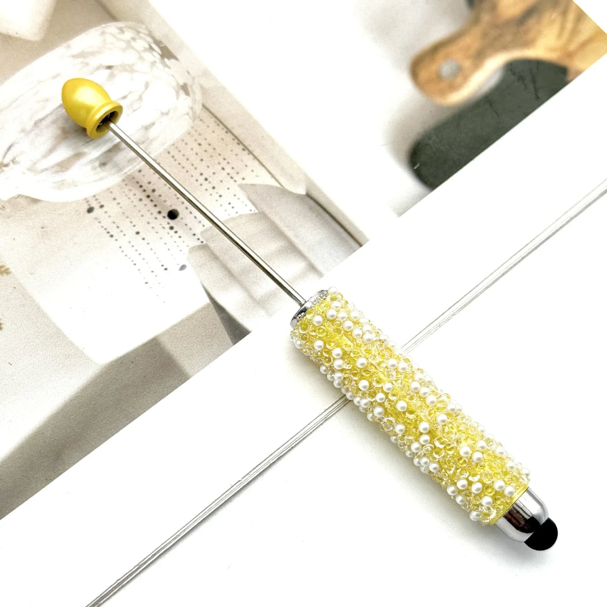 Gypsophila Touch Screen Diamond Bead Pen with Fun Sugar Pearls | DIY Beadable Pen Craft Gift Idea