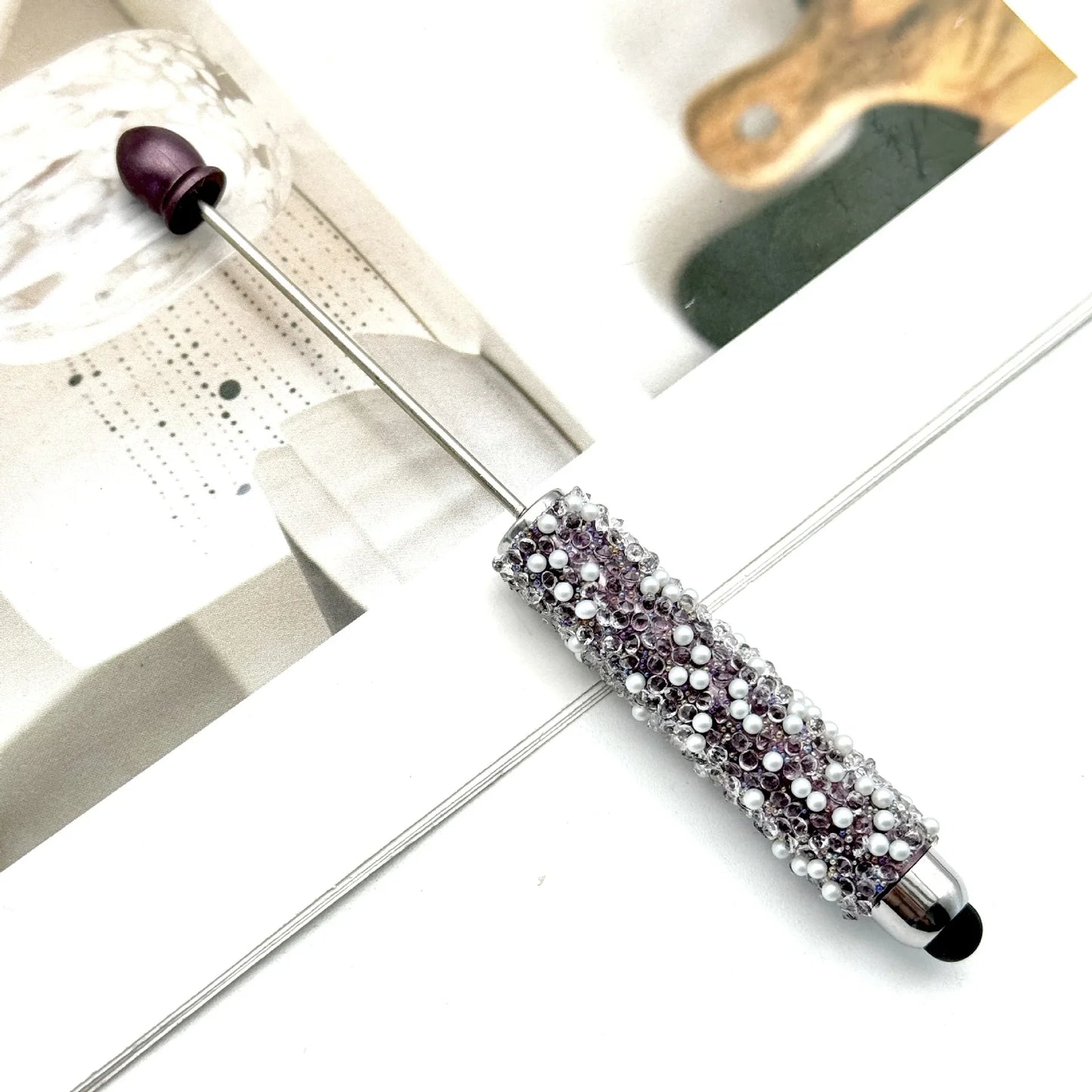 Gypsophila Touch Screen Diamond Bead Pen with Fun Sugar Pearls