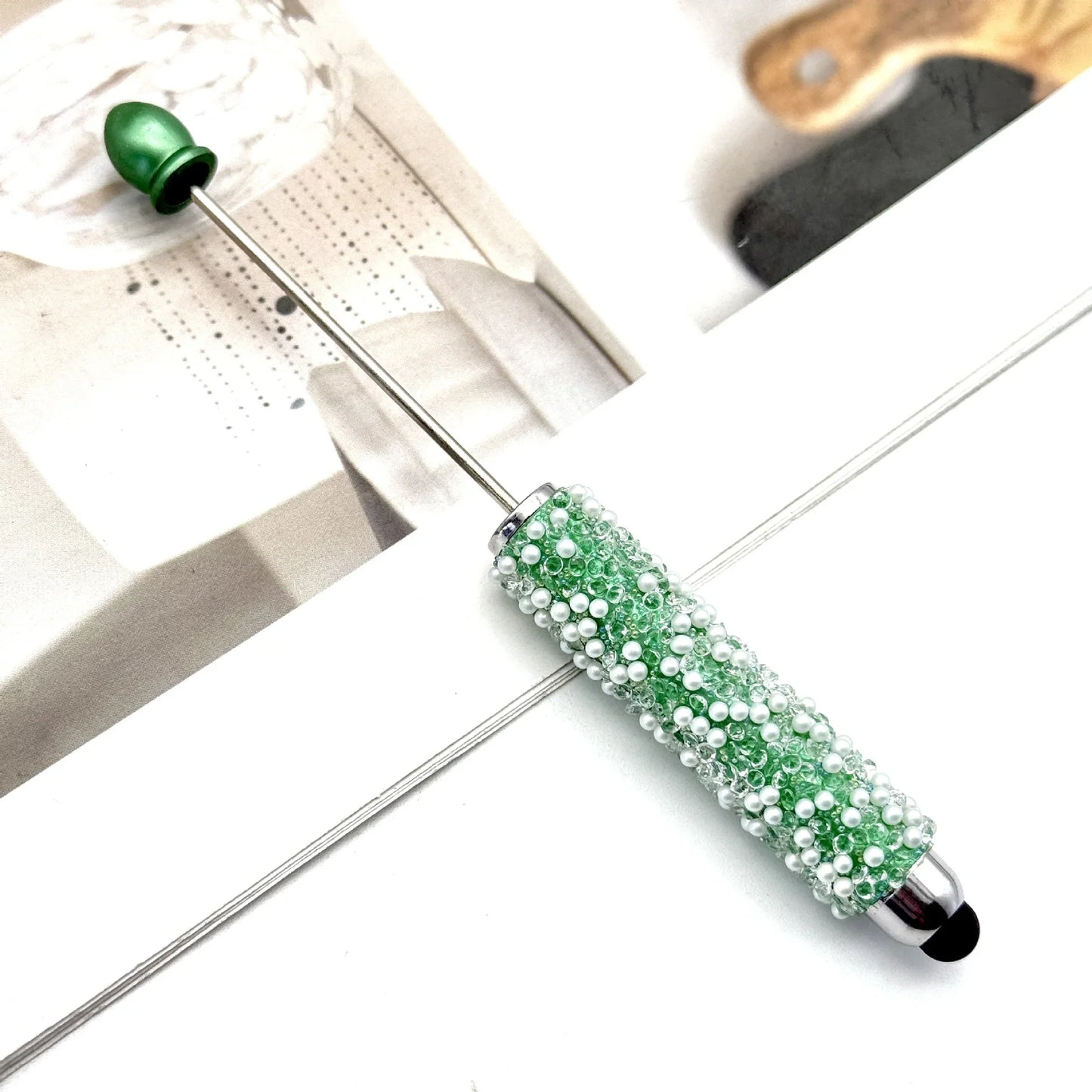 Gypsophila Touch Screen Diamond Bead Pen with Fun Sugar Pearls