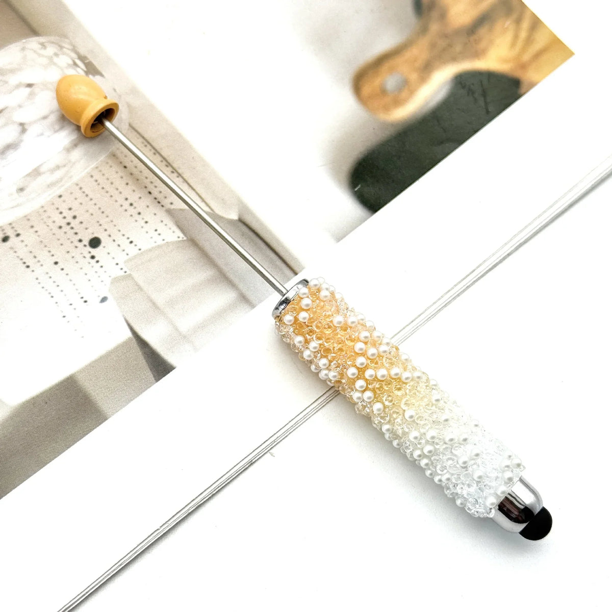 Gypsophila Touch Screen Diamond Bead Pen with Fun Sugar Pearls | DIY Beadable Pen Craft Gift Idea