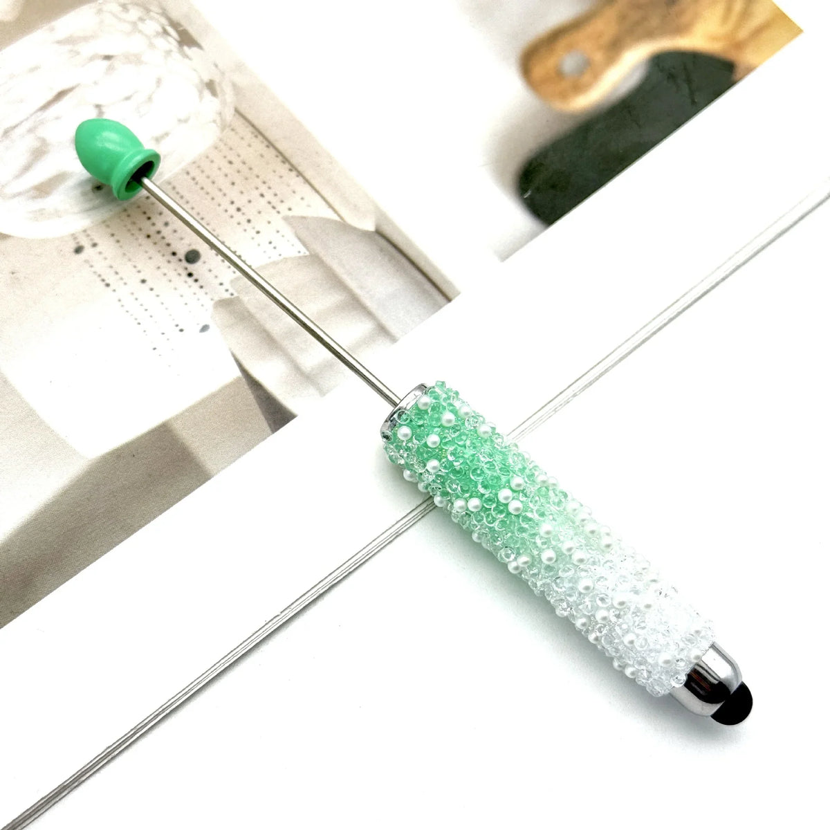 Gypsophila Touch Screen Diamond Bead Pen with Fun Sugar Pearls | DIY Beadable Pen Craft Gift Idea