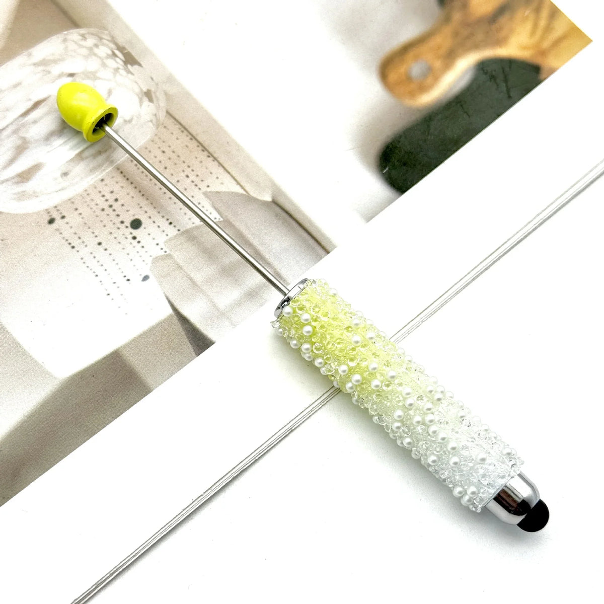 Gypsophila Touch Screen Diamond Bead Pen with Fun Sugar Pearls | DIY Beadable Pen Craft Gift Idea