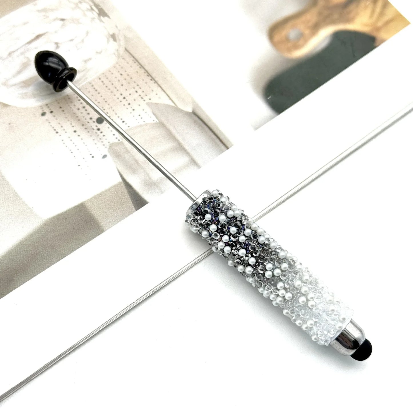 Gypsophila Touch Screen Diamond Bead Pen with Fun Sugar Pearls
