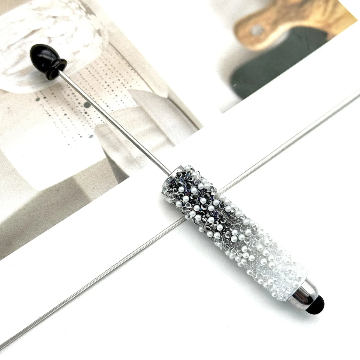 Gypsophila Touch Screen Diamond Bead Pen with Fun Sugar Pearls | DIY Beadable Pen Craft Gift Idea