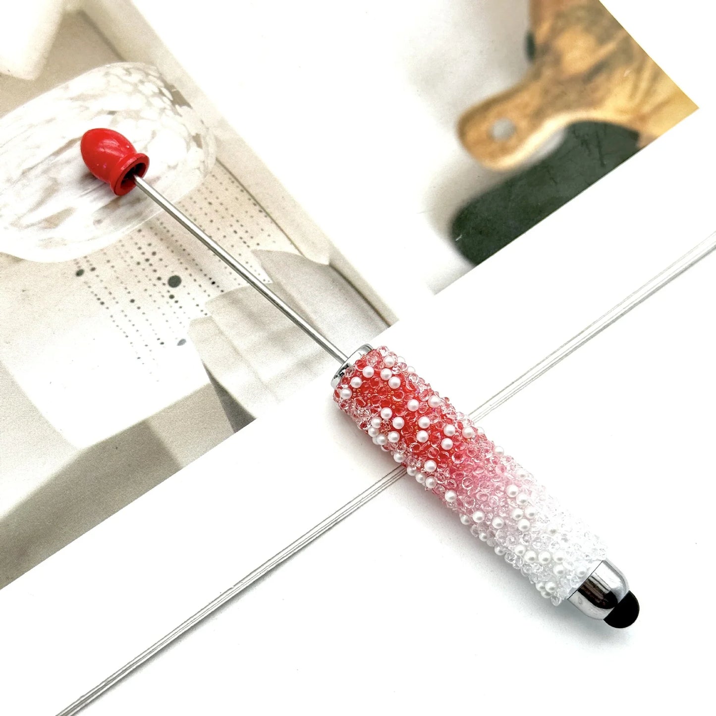 Gypsophila Touch Screen Diamond Bead Pen with Fun Sugar Pearls