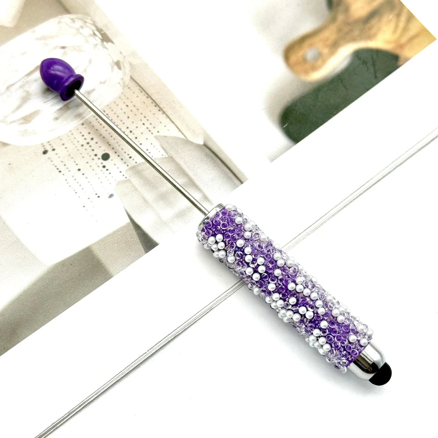 Gypsophila Touch Screen Diamond Bead Pen with Fun Sugar Pearls