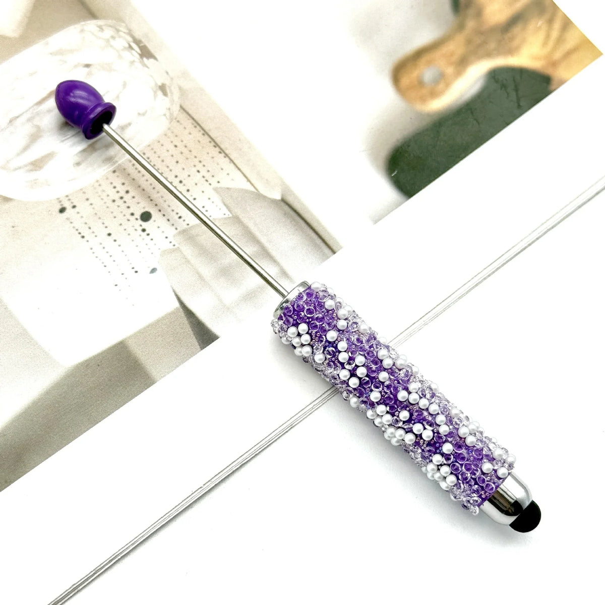 Gypsophila Touch Screen Diamond Bead Pen with Fun Sugar Pearls | DIY Beadable Pen Craft Gift Idea