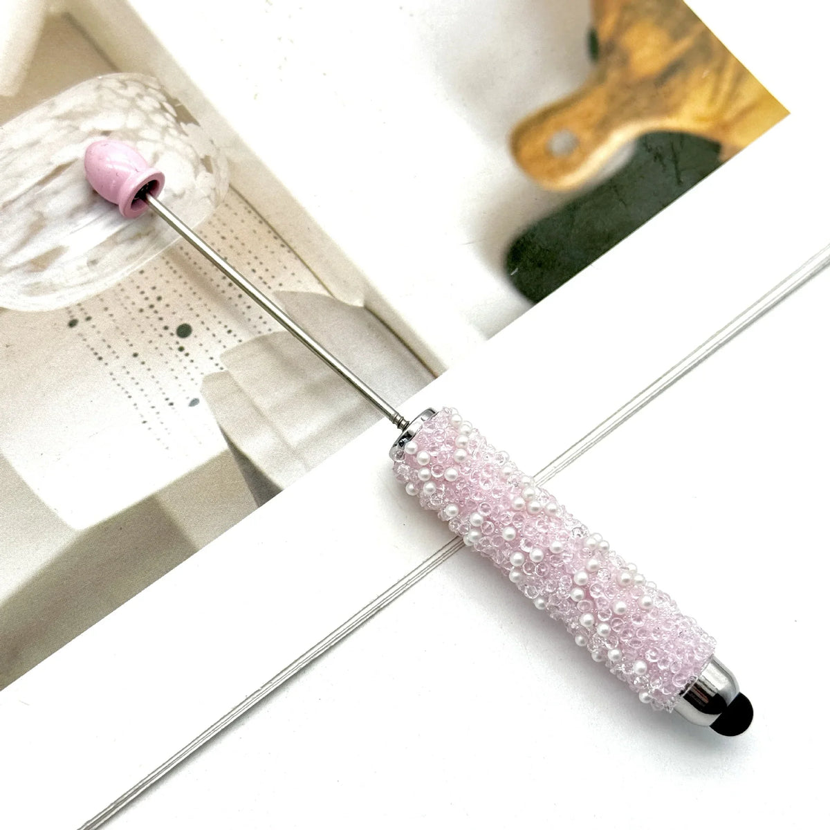 Gypsophila Touch Screen Diamond Bead Pen with Fun Sugar Pearls | DIY Beadable Pen Craft Gift Idea