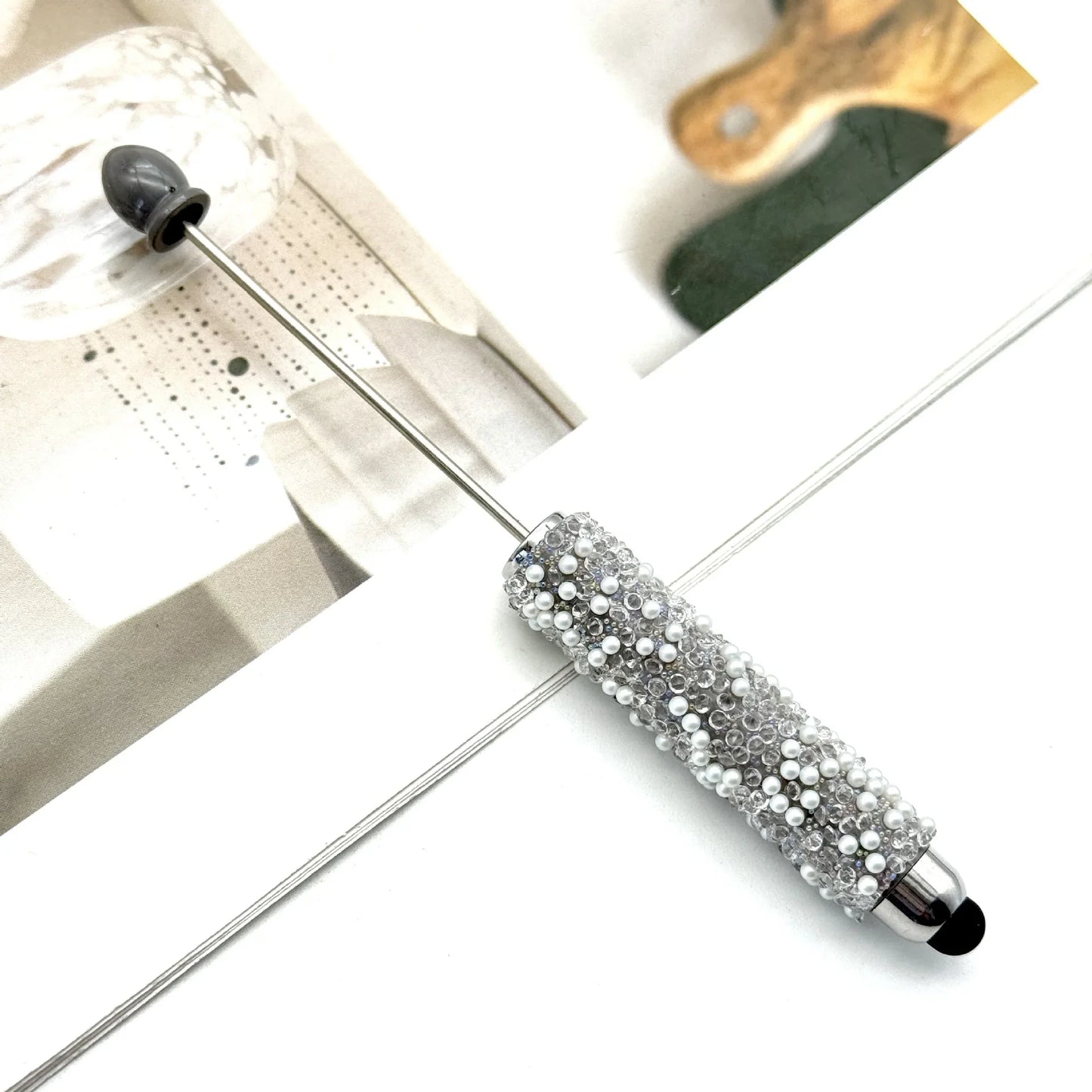Gypsophila Touch Screen Diamond Bead Pen with Fun Sugar Pearls