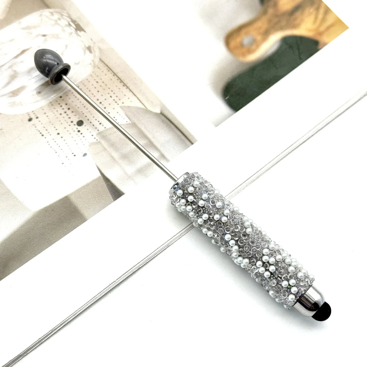 Gypsophila Touch Screen Diamond Bead Pen with Fun Sugar Pearls | DIY Beadable Pen Craft Gift Idea