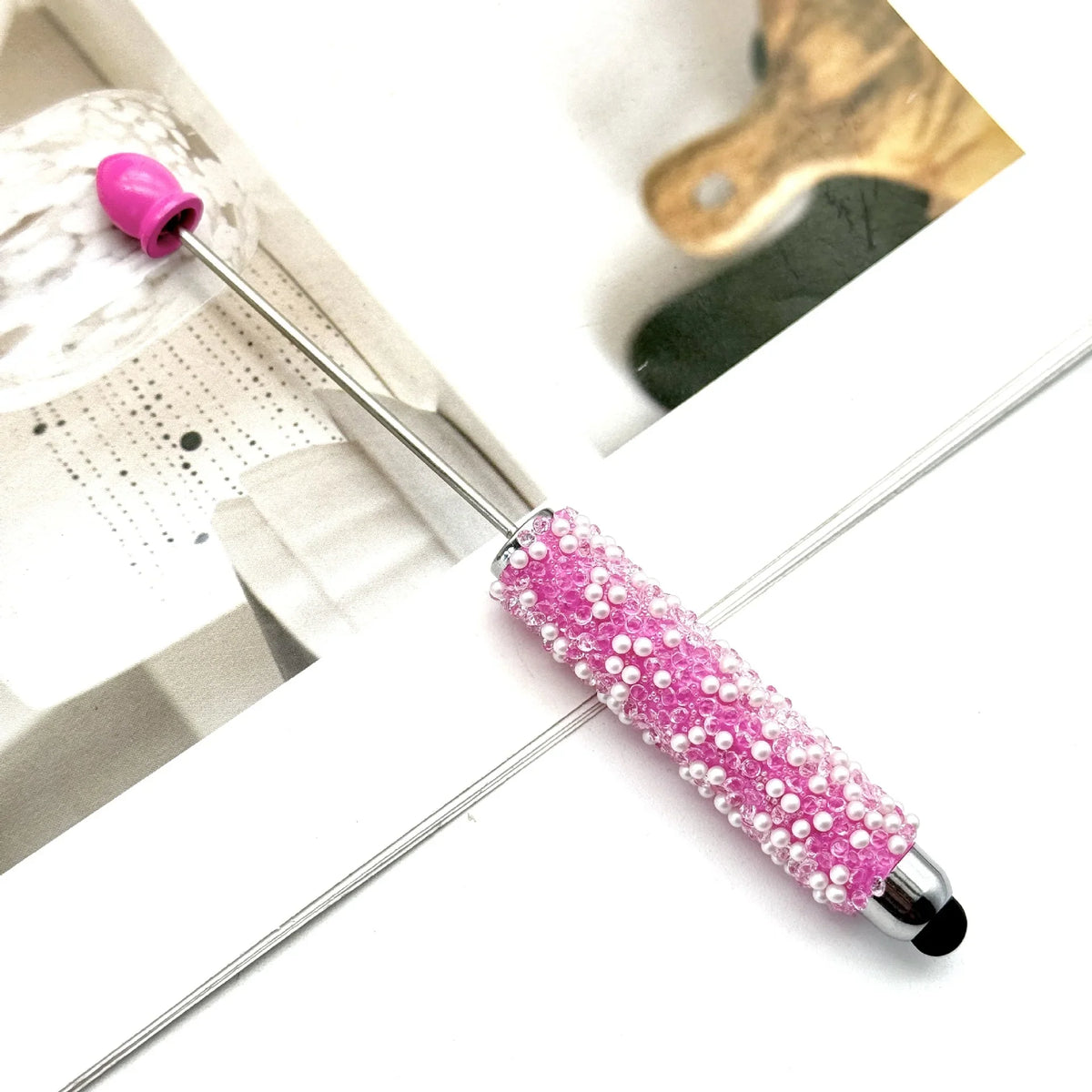 Gypsophila Touch Screen Diamond Bead Pen with Fun Sugar Pearls | DIY Beadable Pen Craft Gift Idea