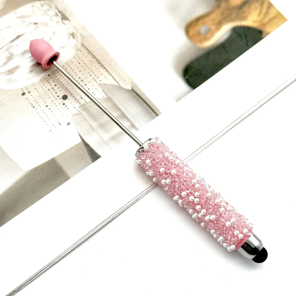 Gypsophila Touch Screen Diamond Bead Pen with Fun Sugar Pearls | DIY Beadable Pen Craft Gift Idea