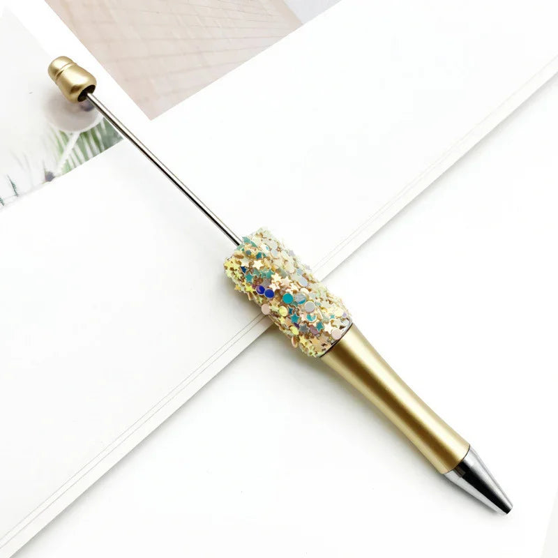 Twinkle Little Star Bead Pen Colorful Sparkling Sequin Ballpoint Pen | DIY Beadable Pen Craft Gift Idea