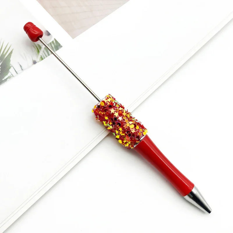 Twinkle Little Star Bead Pen Colorful Sparkling Sequin Ballpoint Pen | DIY Beadable Pen Craft Gift Idea