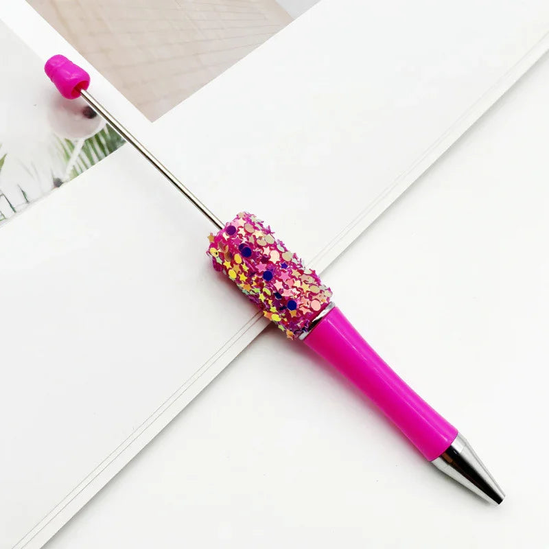 Twinkle Little Star Bead Pen Colorful Sparkling Sequin Ballpoint Pen | DIY Beadable Pen Craft Gift Idea