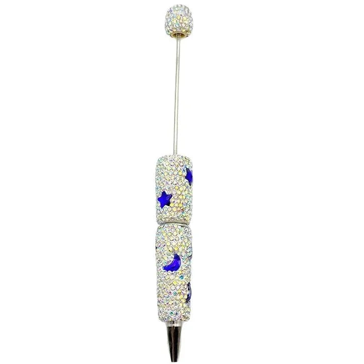 Star and Moon Full Diamond Bead Pen Colorful Heavy Industry Full Diamond | DIY Beadable Pen Craft Gift Idea