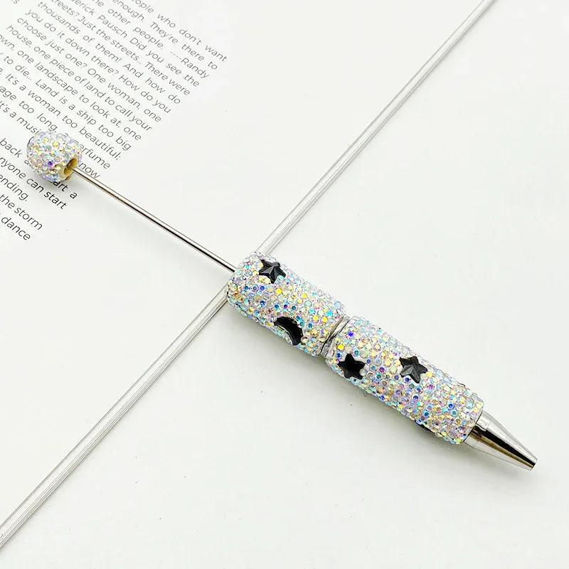 Star and Moon Full Diamond Bead Pen Colorful Heavy Industry Full Diamond | DIY Beadable Pen Craft Gift Idea
